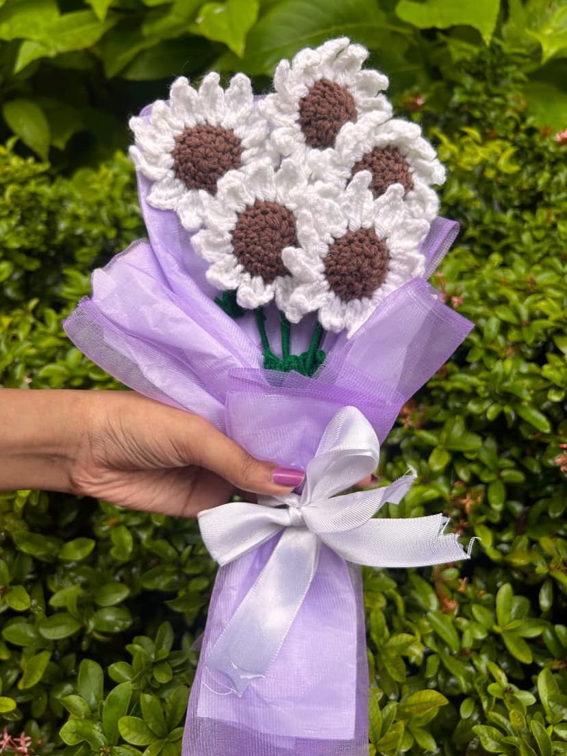 Handmade Crochet Daisy – Forever Flower — handmade crochet flower, photo 2
