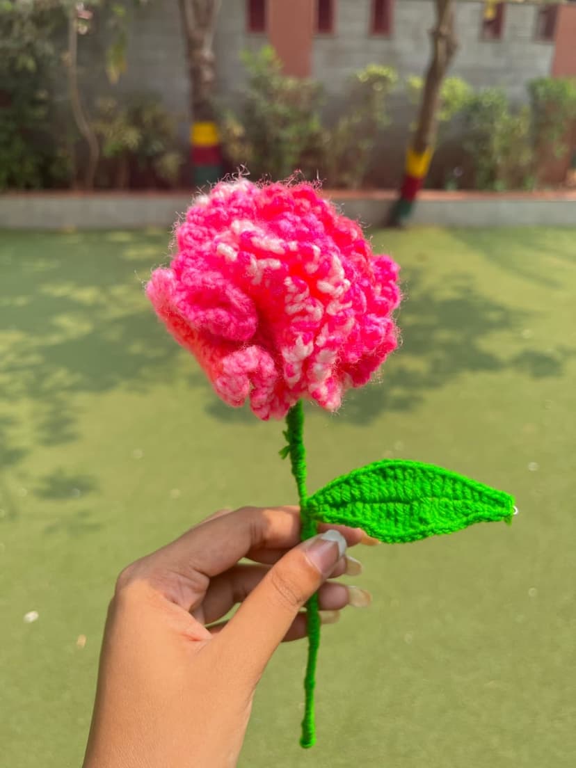 Handmade Crochet Carnation – Forever Flower — handmade crochet flower, photo 2