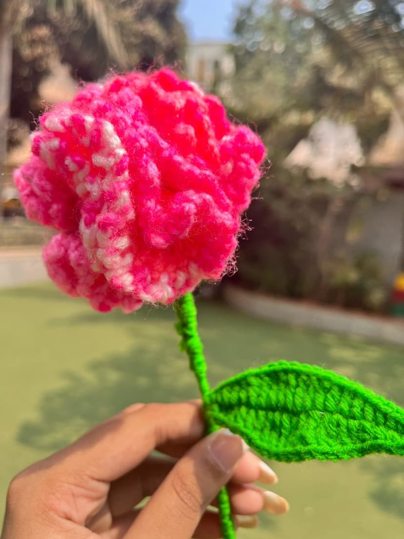 Handmade Crochet Carnation – Forever Flower — handmade crochet flower, photo 3