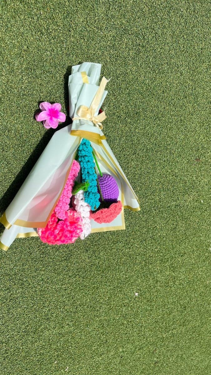Handmade Crochet Mixed Flower Bouquet — handmade crochet bouquet, photo 2