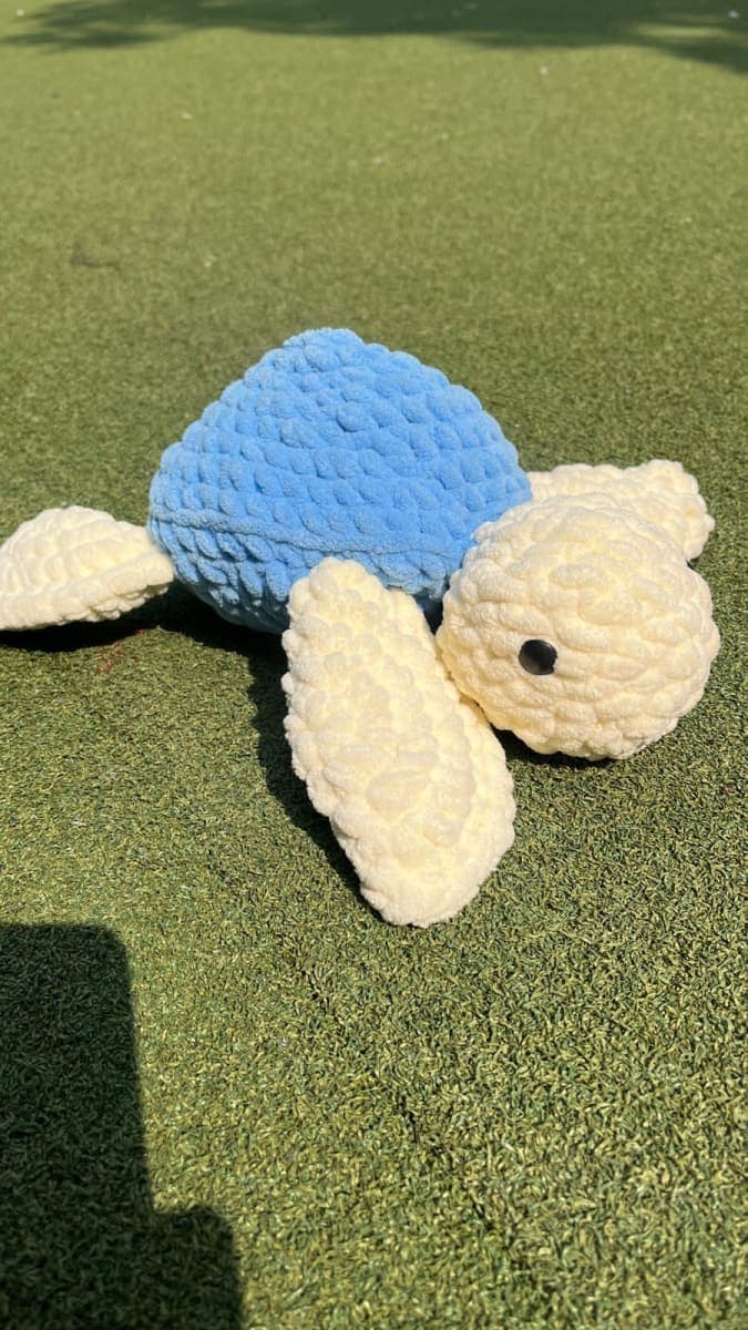 Handmade Crochet Turtle Plushie – Amigurumi Toy — handmade crochet plushie, photo 2