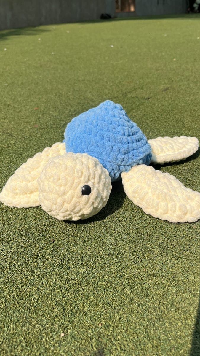 Handmade Crochet Turtle Plushie – Amigurumi Toy — handmade crochet plushie, photo 3
