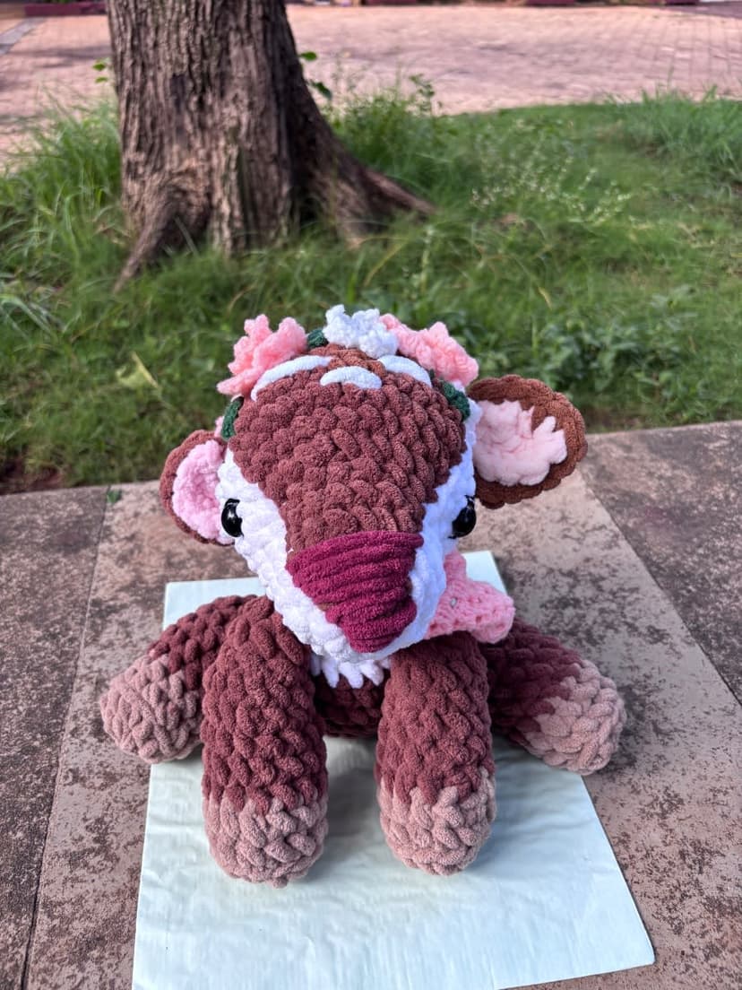 Handmade Crochet Deer Plushie — handmade crochet plushie by Nidsscrochet, Mumbai