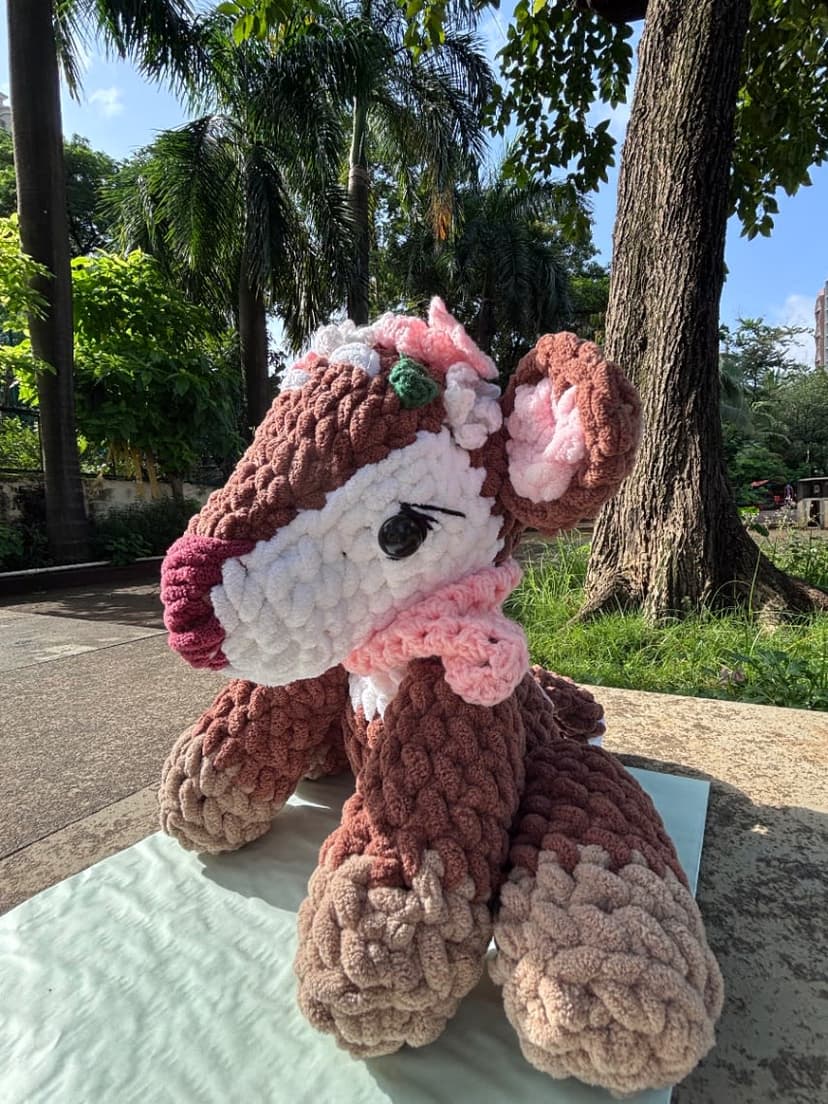 Handmade Crochet Deer Plushie — handmade crochet plushie, photo 3