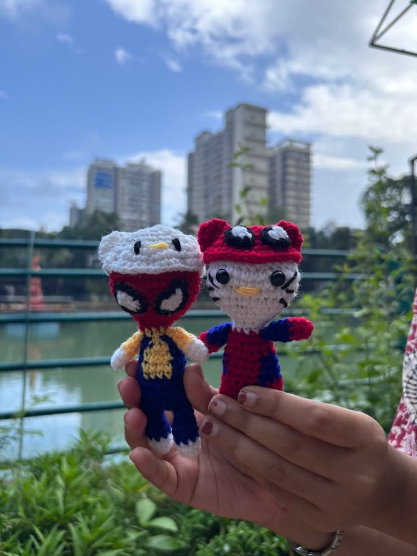 Handmade Crochet Spider-Man Plushie — handmade crochet plushie by Nidsscrochet, Mumbai