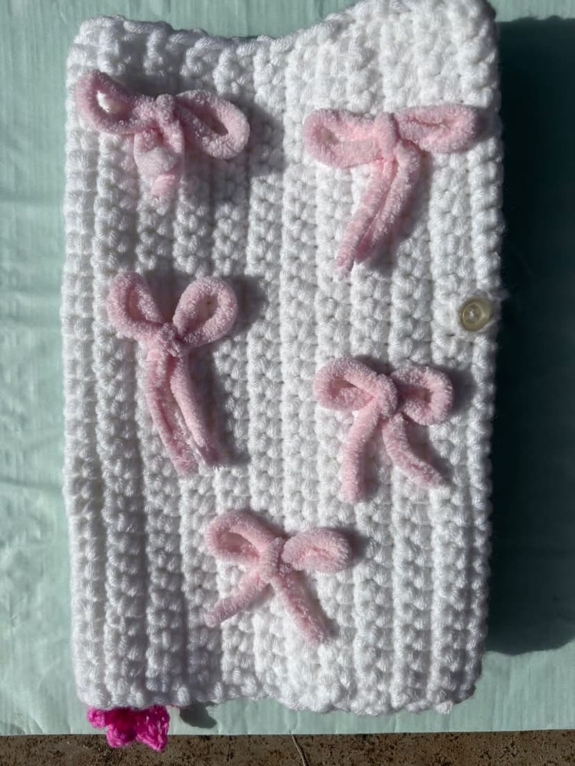 Handmade Crochet Book Cover – Custom Textured Cover — handmade crochet cover, photo 3