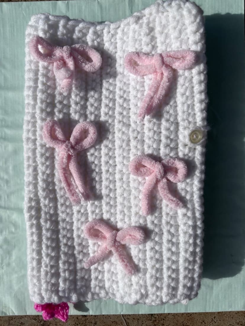 Handmade Crochet Book Cover – Custom Textured Cover — handmade crochet cover by Nidsscrochet, Mumbai