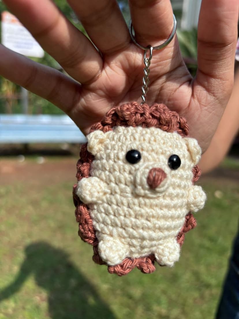 Custom Crochet Hedgehog Keychain — handmade custom crochet gift, photo 3