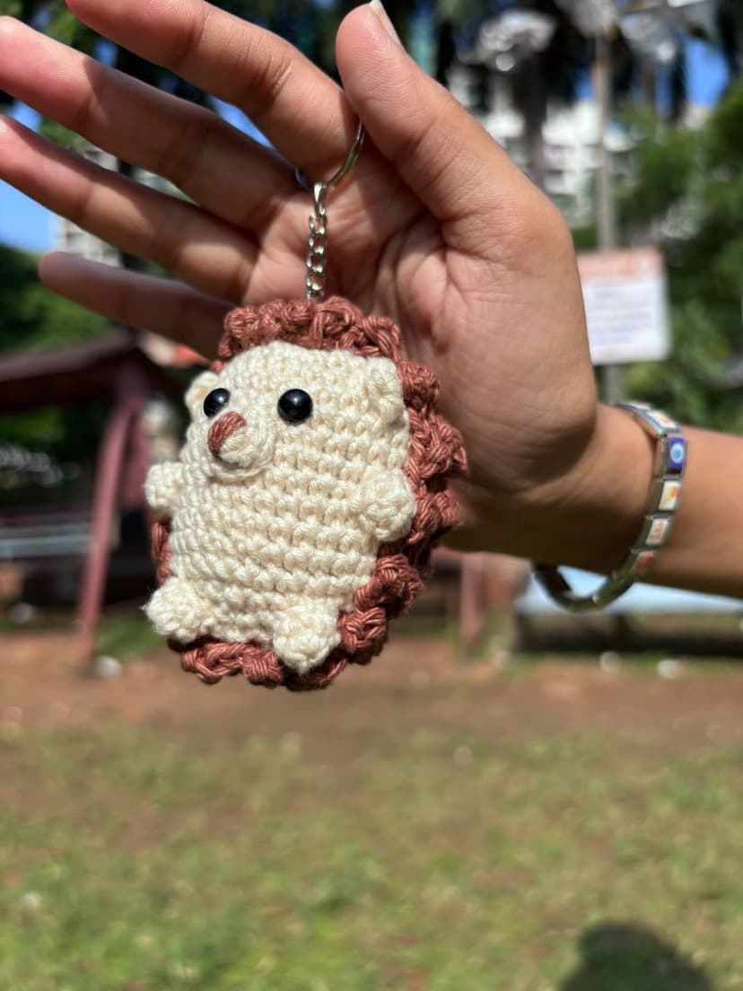 Custom Crochet Hedgehog Keychain — handmade custom crochet gift, photo 2