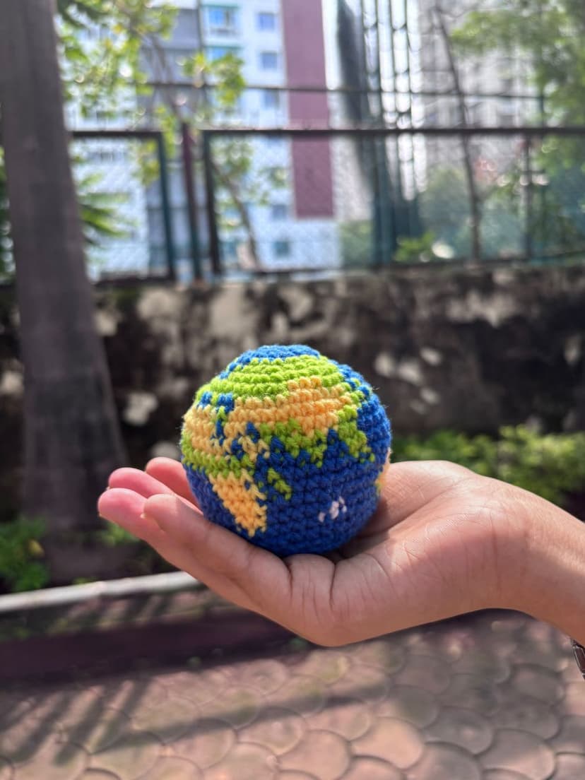 Crochet Earth Globe – Handmade Earth Amigurumi — handmade custom crochet gift, photo 3