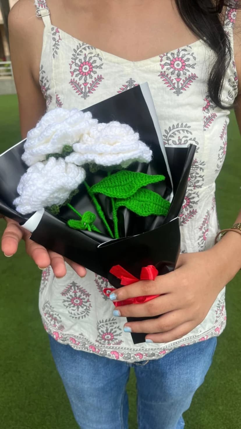 Handmade Crochet Rose – Forever Flowers