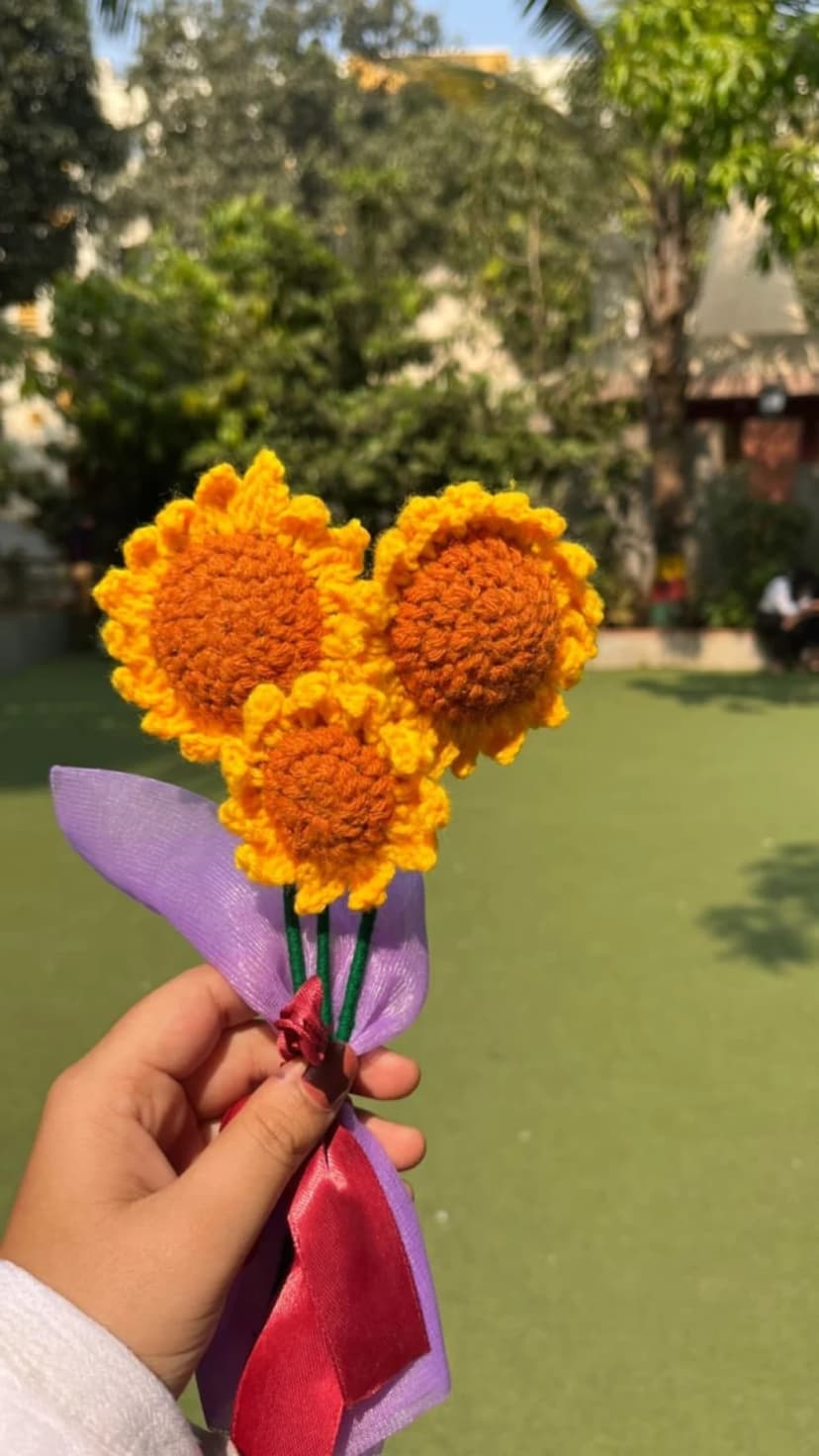 Handmade Crochet Sunflower – Forever Flower