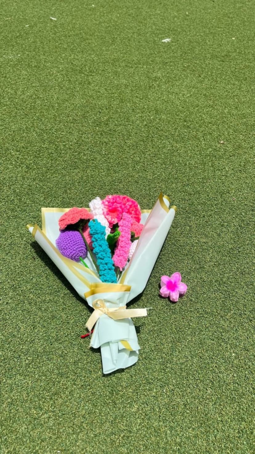 Handmade Crochet Mixed Flower Bouquet