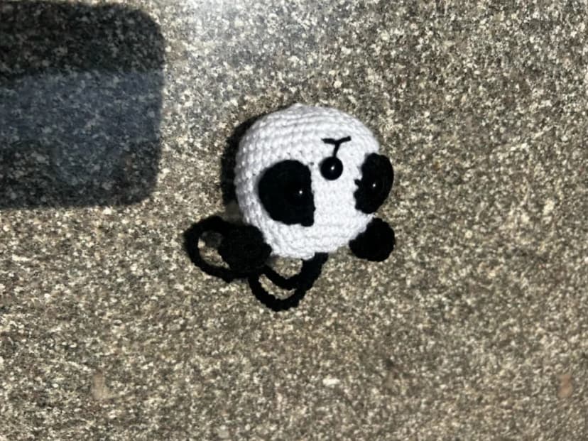 Handmade Crochet Panda Plushie – Amigurumi Toy